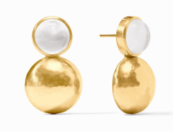 Julie Vos Solara Midi Earrings - Iridescent Clear Crystal