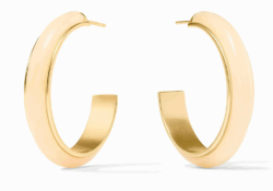 Julie Vos Carnaby Large Hoop Earrings - Ivory