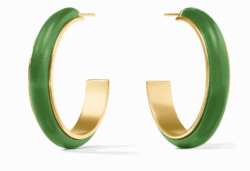 Julie Vos Carnaby Large Hoop Earrings - Palmetto Green