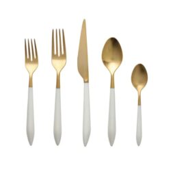 Vietri Ares Oro Five-Piece Place Setting - White
