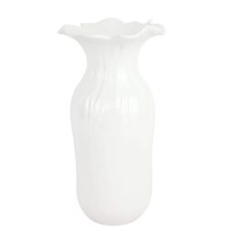 Vietri Ondulata White Large Vase