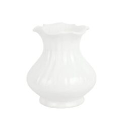 Vietri Ondulata White Short Vase