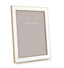 Addison Ross White Enamel & Gold Frame - 4 x 6"