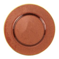 Vietri Metallic Glass Copper Charger