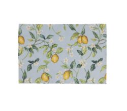 Vietri Tavola Lemons Placemats with White Flowers - Set of 4