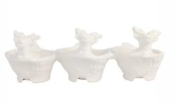 Vietri Pietra Natale Figural Deer Three-Part Server