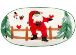 Vietri Old St. Nick Shallow Oval Bowl