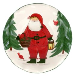 Vietri Old St. Nick Pedestal Fruit Bowl