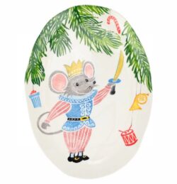 Vietri Nutcrackers Mouse King Medium Oval Platter