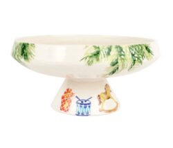 Vietri Nutcrackers Pedestal Fruit Bowl