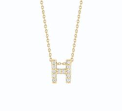 Roberto Coin Tiny Treasures Diamond Letter Necklace - H
