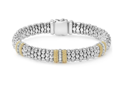 LAGOS Caviar Lux Three Station Diamond Bracelet - 9mm