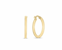 Roberto Coin Designer Gold Thin Hoop Earrings