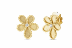 Roberto Coin Jasmine Flower Diamond Earrings