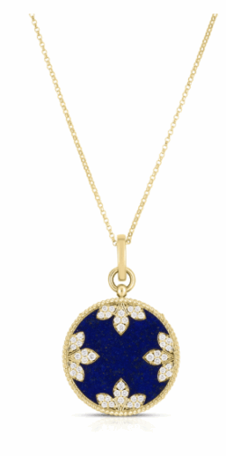 Roberto Coin Venetian Medallion Pendant Necklace - Lapis