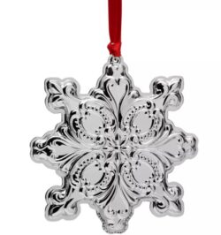Wallace 2025 Sterling Baroque Snowflake Ornament