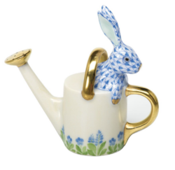 Herend Watering Can Bunny Figurine