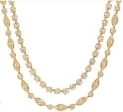 Kwiat Starry Night Double Line Necklace With Diamonds