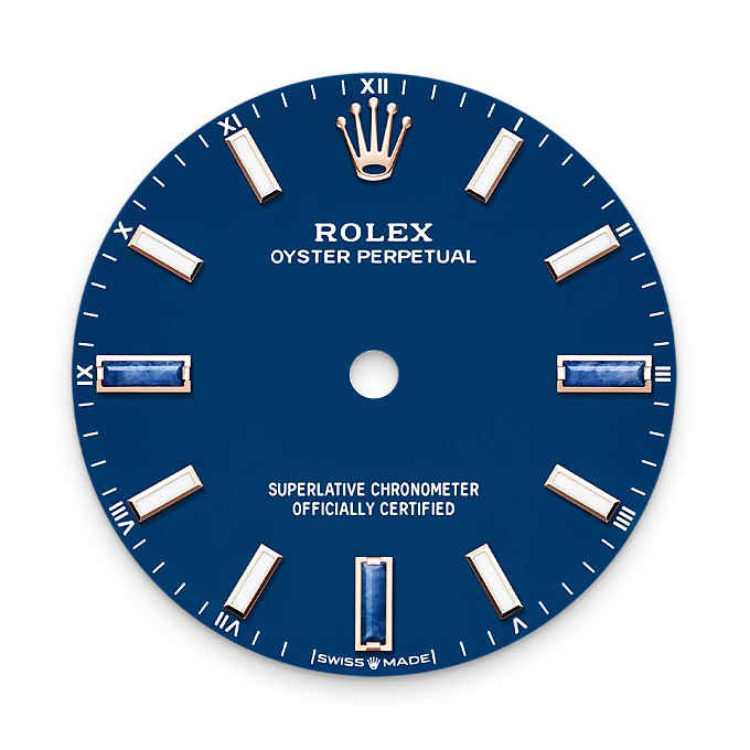 rolex Oyster Perpetual in 18 kt Everose gold, M124205-0002 - bromberg's