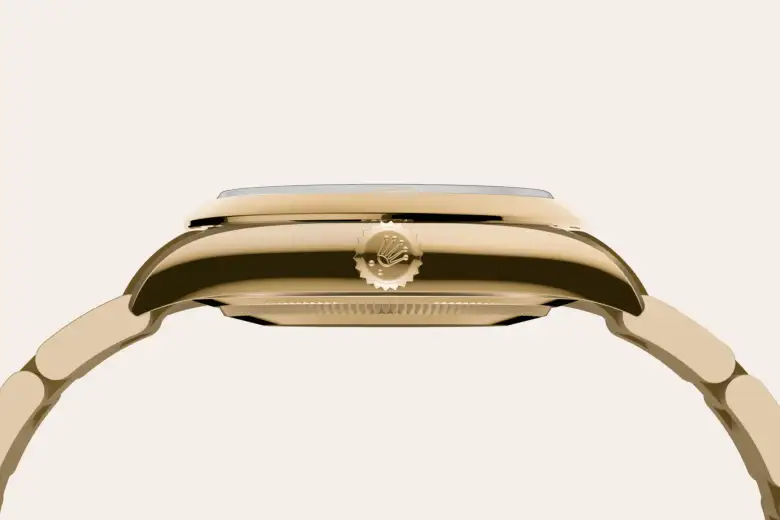 rolex Oyster Perpetual in 18 kt yellow gold, M124208-0001 - bromberg's