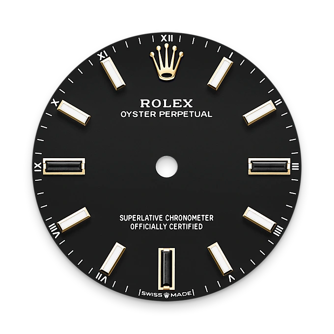rolex Oyster Perpetual in 18 kt yellow gold, M124208-0001 - bromberg's