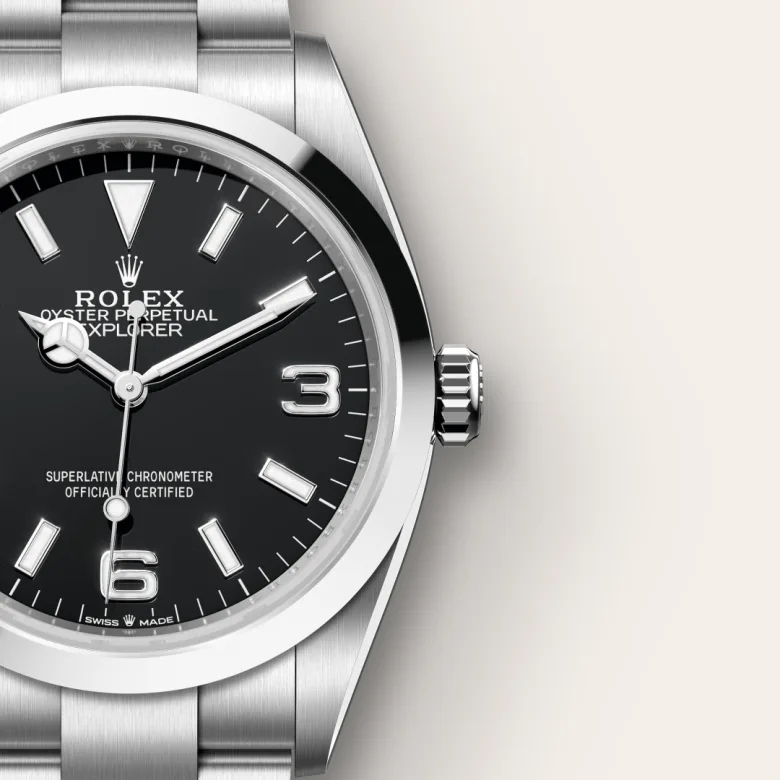 rolex Explorer in Oystersteel, M124270-0001 - bromberg's