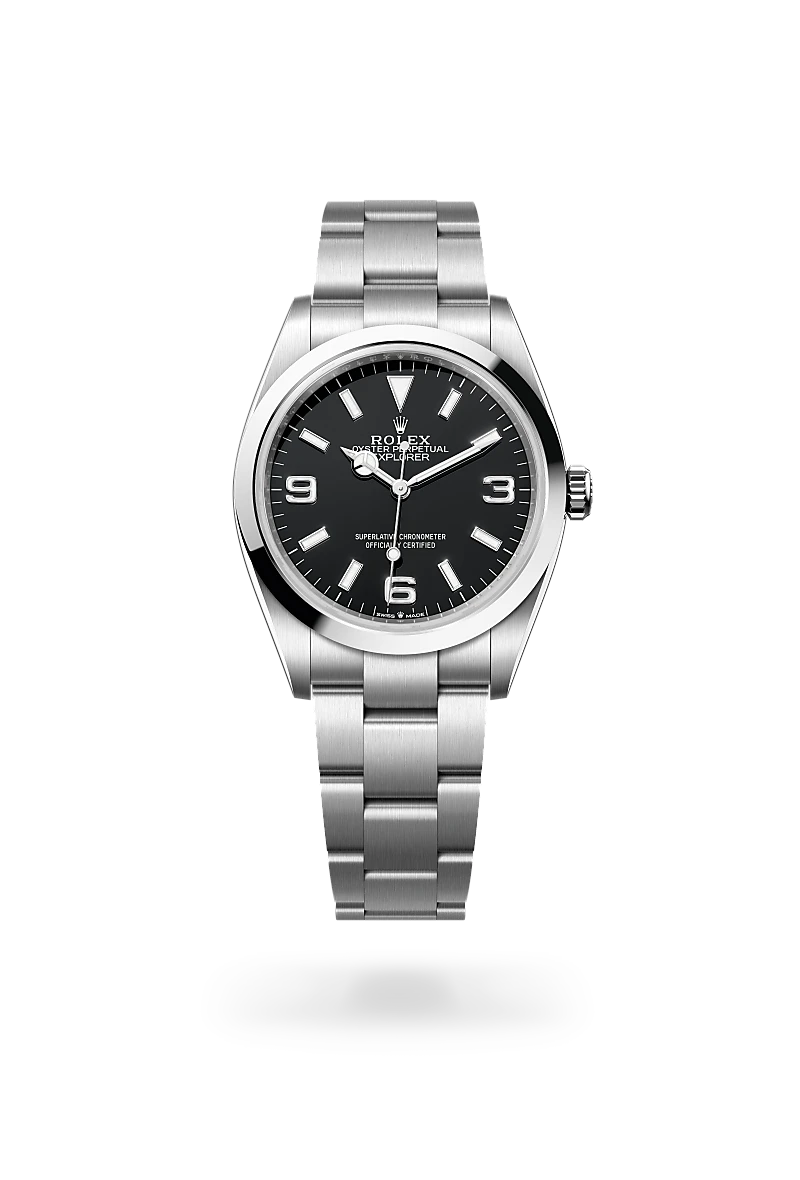 rolex Explorer in Oystersteel, M124270-0001 - bromberg's