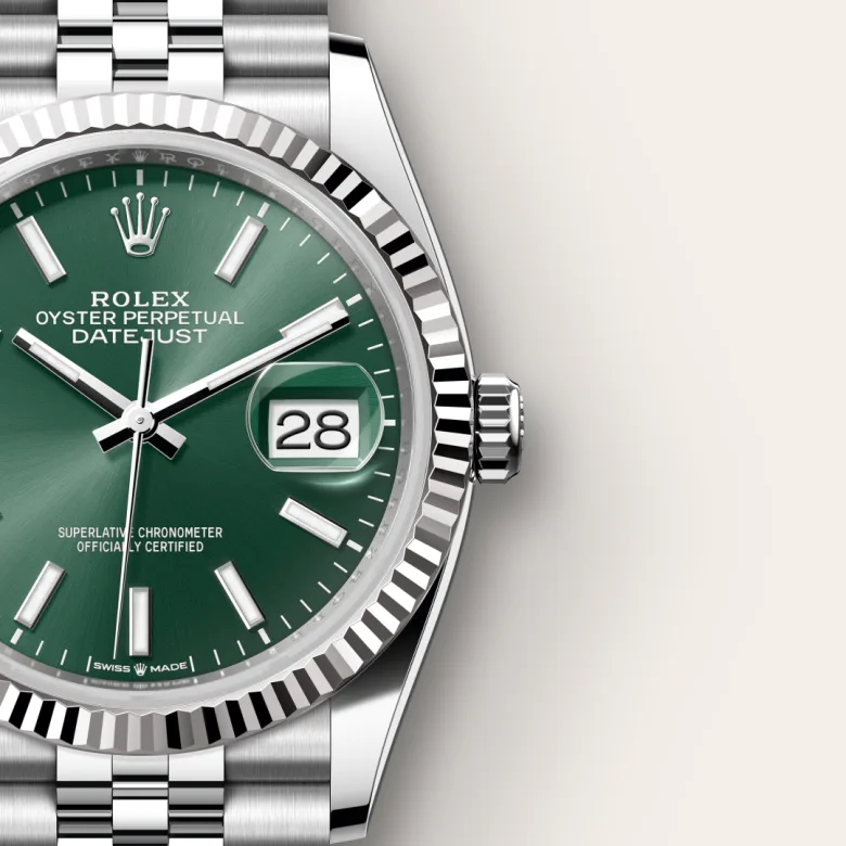rolex Datejust in White Rolesor - combination of Oystersteel and white gold, M126234-0051 - bromberg's