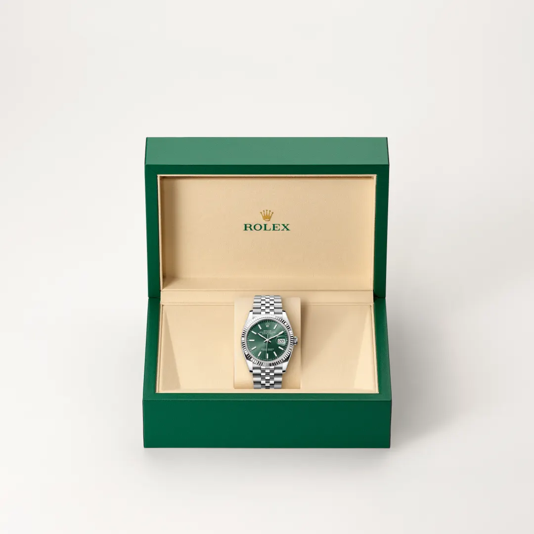 rolex Datejust in White Rolesor - combination of Oystersteel and white gold, M126234-0051 - bromberg's