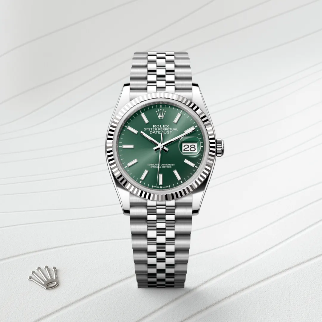 rolex Datejust in White Rolesor - combination of Oystersteel and white gold, M126234-0051 - bromberg's