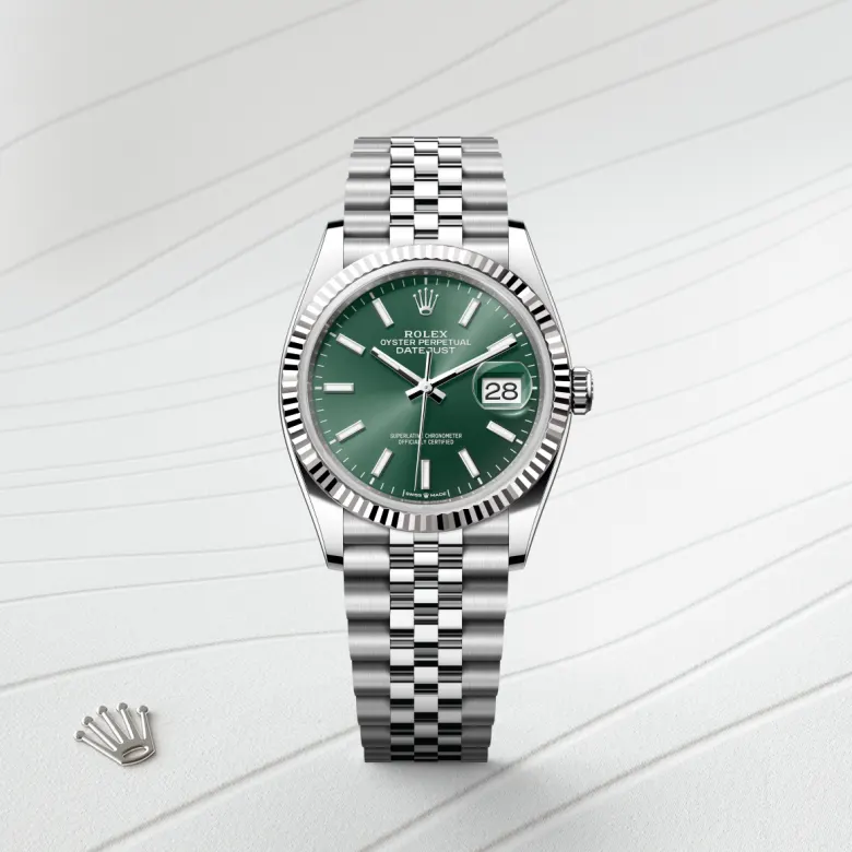 rolex Datejust in White Rolesor - combination of Oystersteel and white gold, M126234-0051 - bromberg's