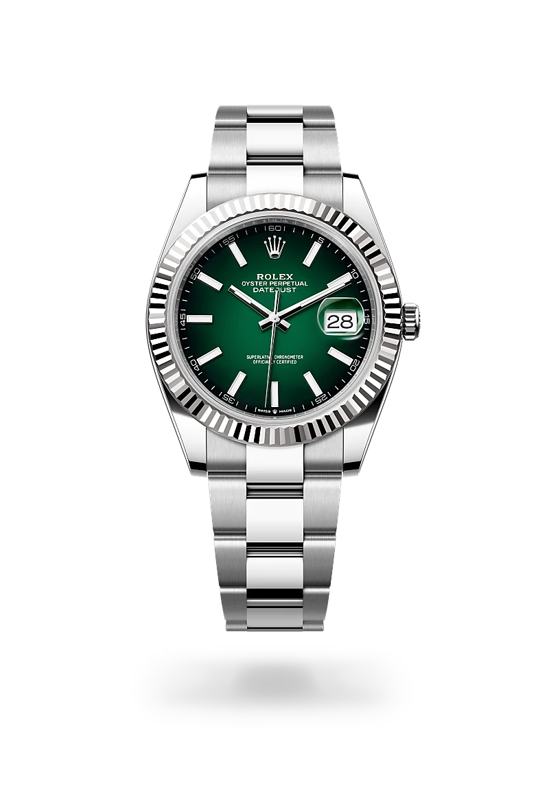 rolex Datejust in White Rolesor - combination of Oystersteel and white gold, M126334-0033 - bromberg's