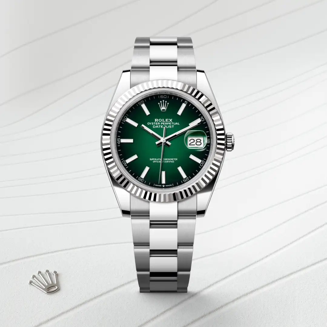 rolex Datejust in White Rolesor - combination of Oystersteel and white gold, M126334-0033 - bromberg's