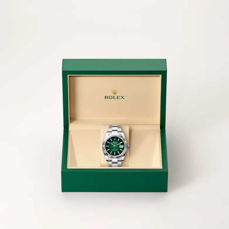 rolex Datejust in White Rolesor - combination of Oystersteel and white gold, M126334-0033 - bromberg's