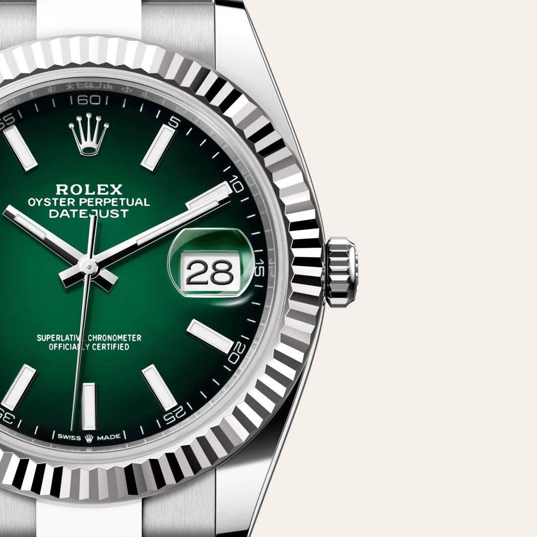rolex Datejust in White Rolesor - combination of Oystersteel and white gold, M126334-0033 - bromberg's