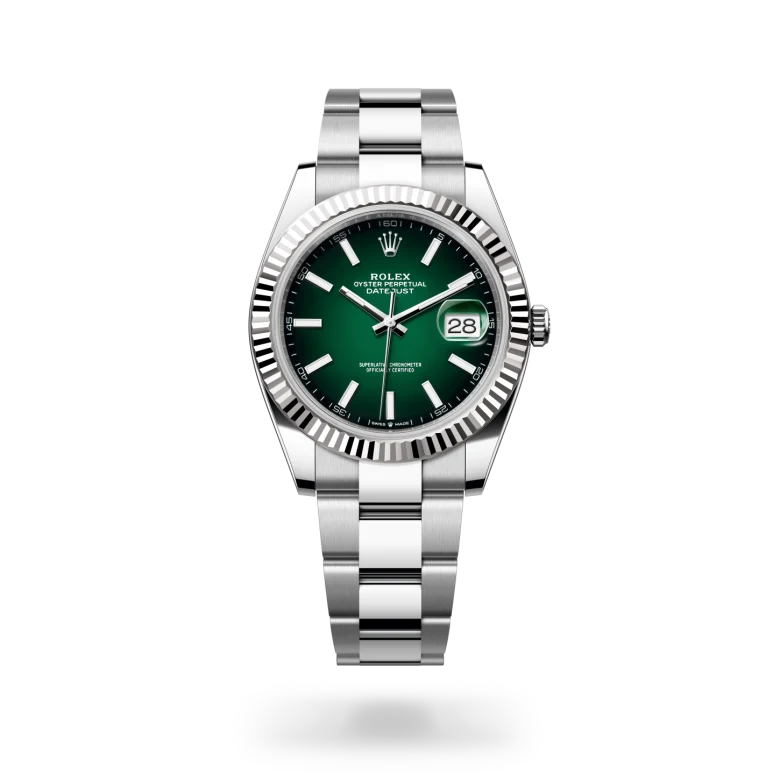 rolex Datejust in White Rolesor - combination of Oystersteel and white gold, M126334-0033 - bromberg's