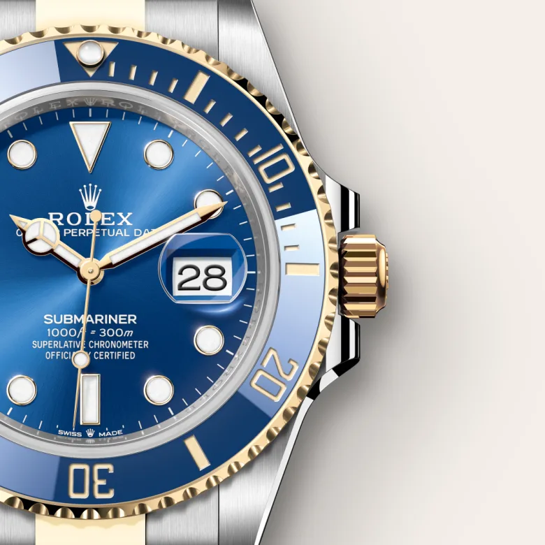 rolex Submariner in Yellow Rolesor - combination of Oystersteel and yellow gold, M126613LB-0002 - bromberg's