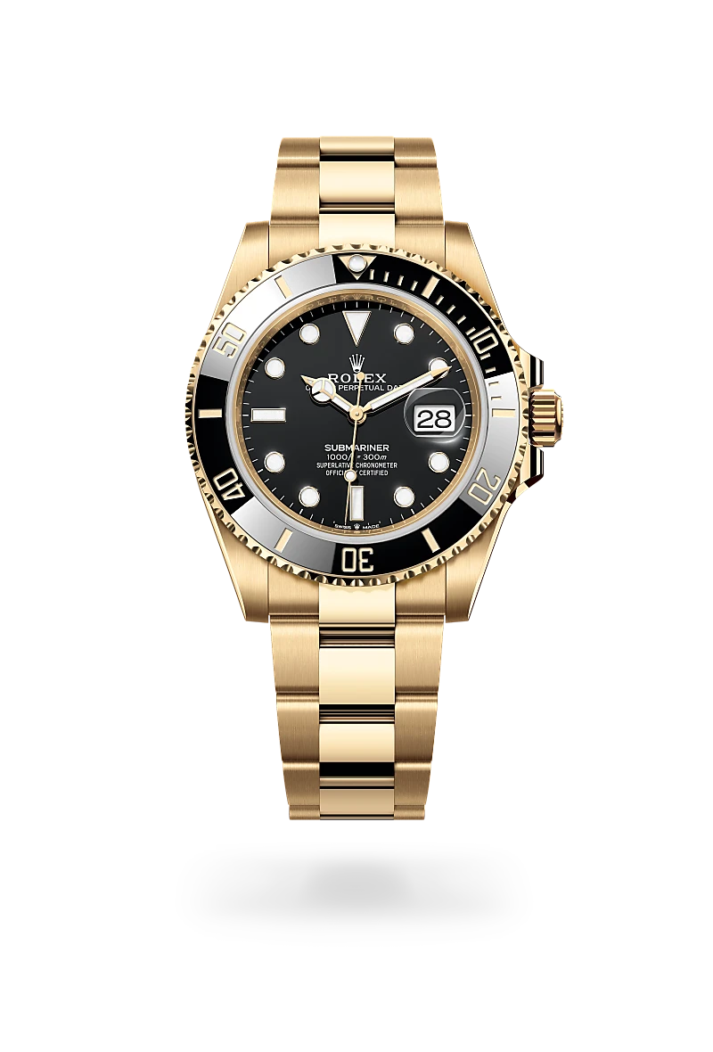 rolex Submariner in 18 kt yellow gold, M126618LN-0002 - bromberg's