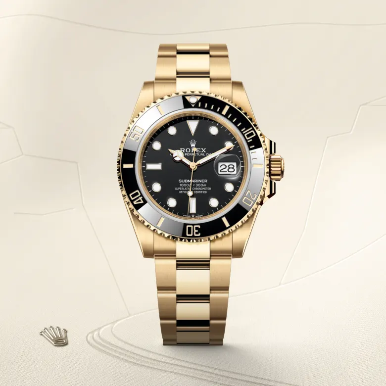 rolex Submariner in 18 kt yellow gold, M126618LN-0002 - bromberg's