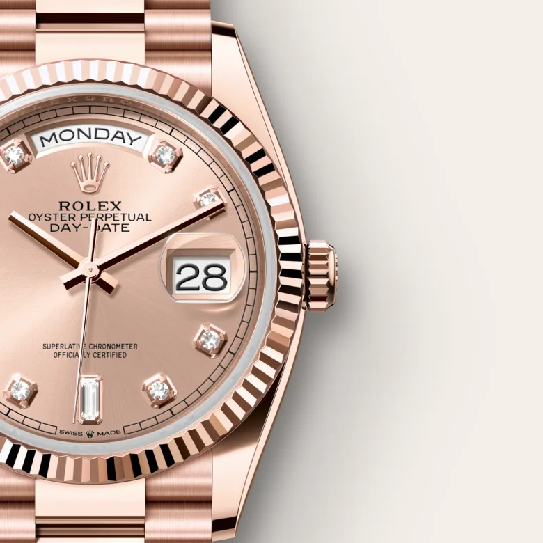 rolex Day-Date in 18 kt Everose gold, M128235-0009 - bromberg's