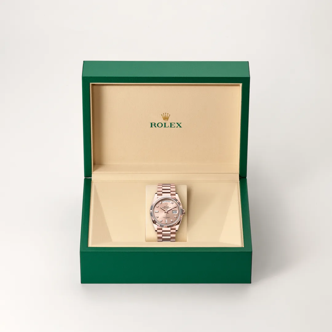 rolex Day-Date in 18 kt Everose gold, M128235-0009 - bromberg's