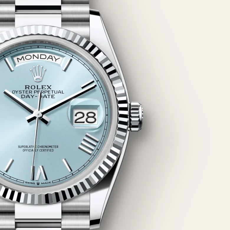 rolex Day-Date in Platinum, M128236-0018 - bromberg's