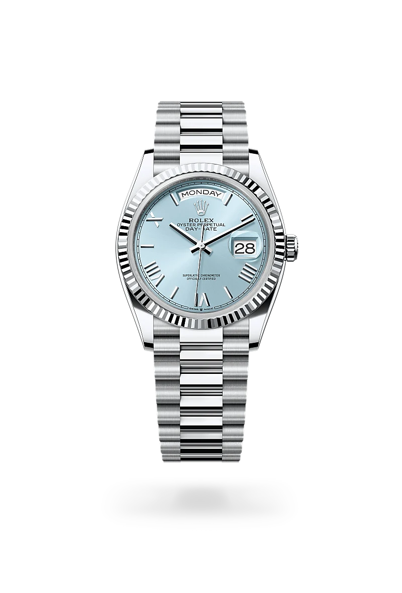 rolex Day-Date in Platinum, M128236-0018 - bromberg's