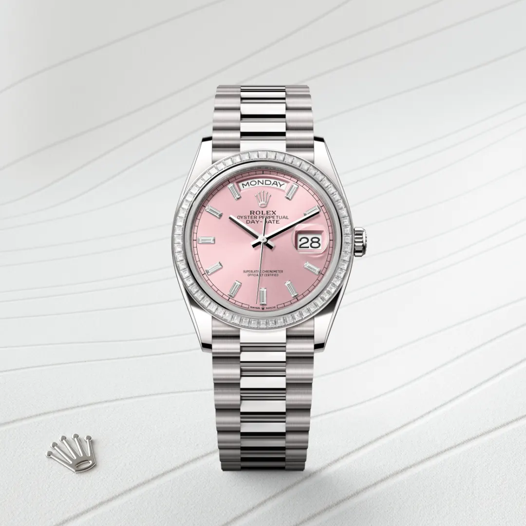rolex Day-Date in 18 kt white gold, M128399TBR-0029 - bromberg's