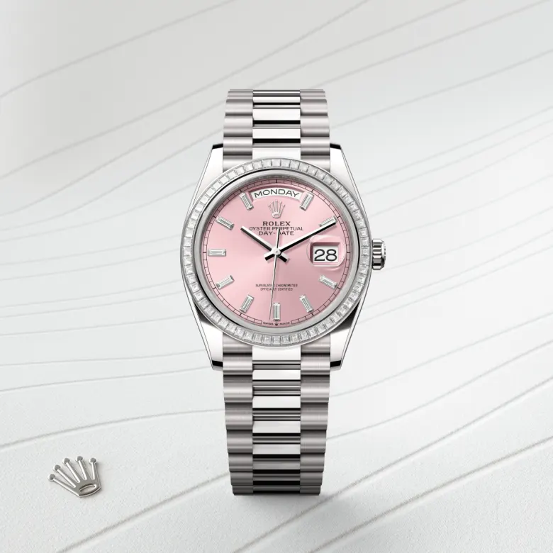 rolex Day-Date in 18 kt white gold, M128399TBR-0029 - bromberg's
