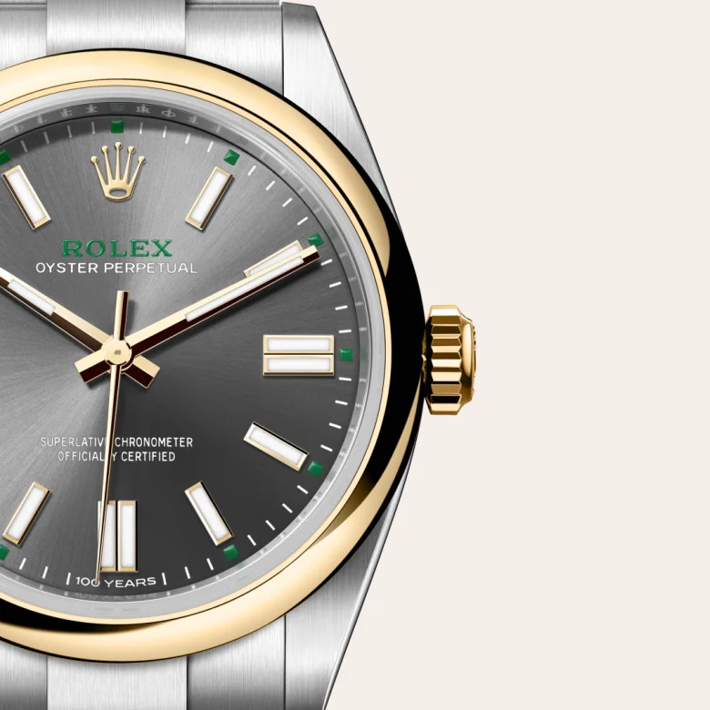rolex Oyster Perpetual in Yellow Rolesor - combination of Oystersteel and yellow gold, M134303-0001 - bromberg's