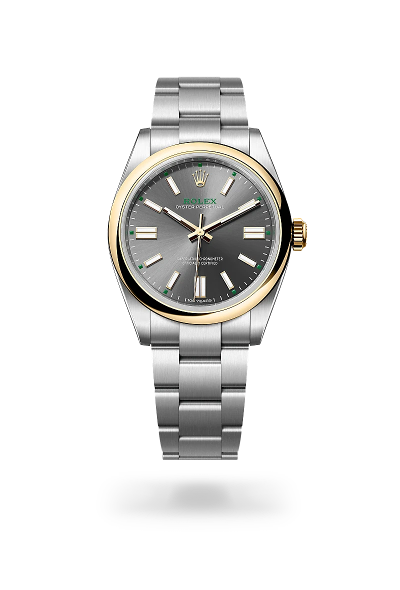 rolex Oyster Perpetual in Yellow Rolesor - combination of Oystersteel and yellow gold, M134303-0001 - bromberg's