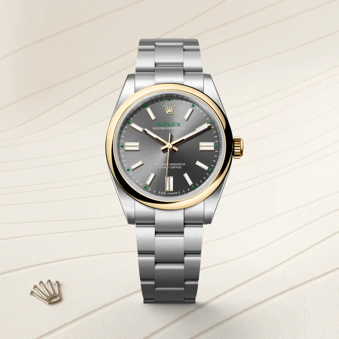 rolex Oyster Perpetual in Yellow Rolesor - combination of Oystersteel and yellow gold, M134303-0001 - bromberg's