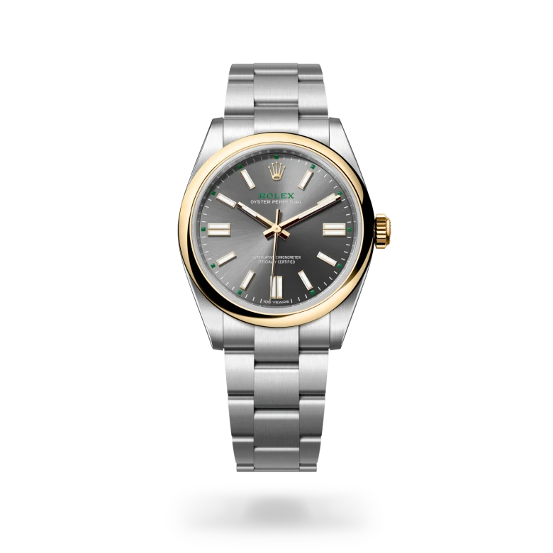 rolex Oyster Perpetual in Yellow Rolesor - combination of Oystersteel and yellow gold, M134303-0001 - bromberg's
