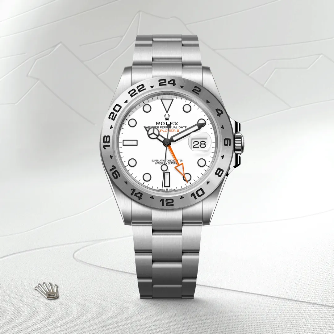 rolex Explorer II in Oystersteel, M226570-0001 - bromberg's